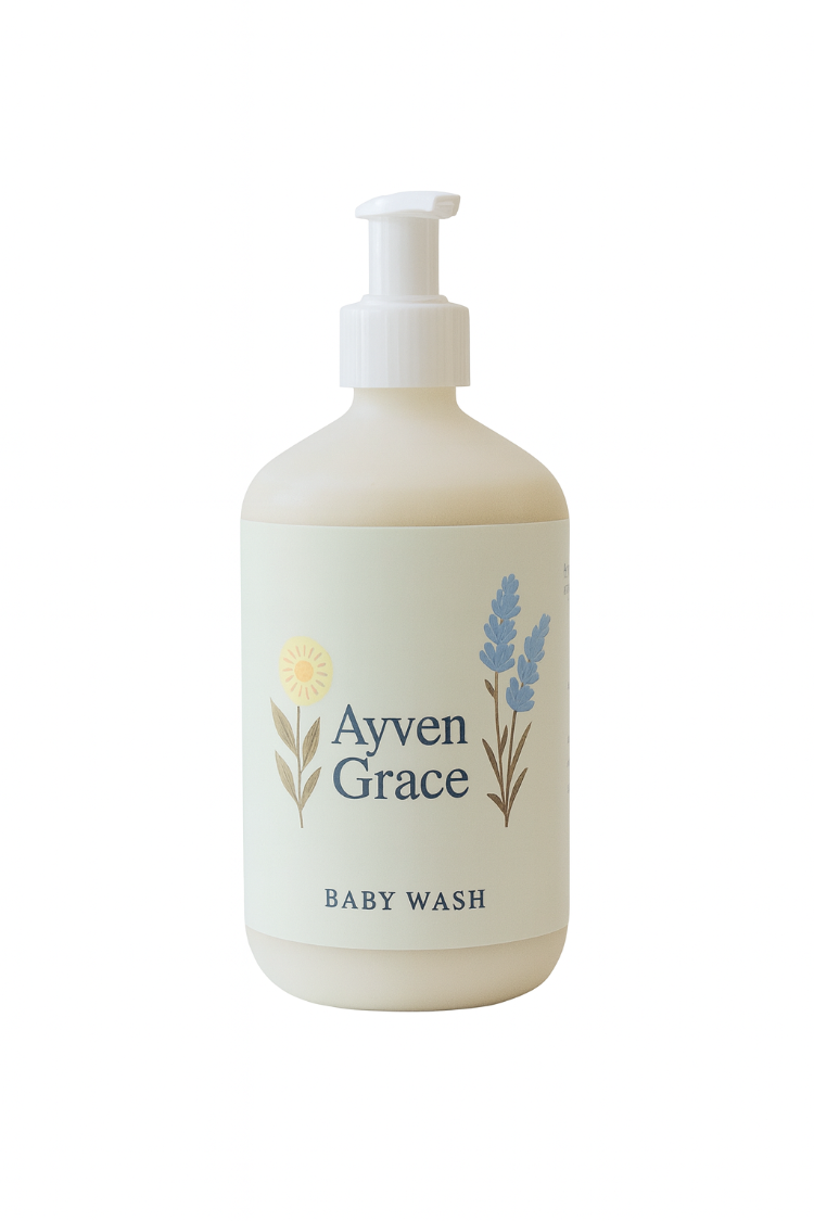 Natural baby wash designed for daily bath time